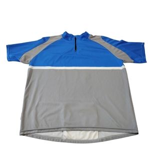 Primal Biking Cycling Jersey Men's XL Short Sleeve Blue Grey White